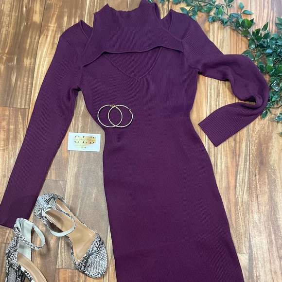 Plus Ribbed MIDI Dress - Picture 4 of 4